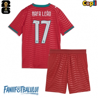 Portugalia Rafael Leao #17 Echipament de Fotbal Replică Mondial 2026 Copii Acasa (+ Șorturi)